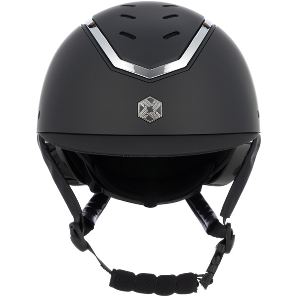 2024 Charles Owen Kylo Standard Peak Riding Helmet KYLOC - Black Matte / Silver